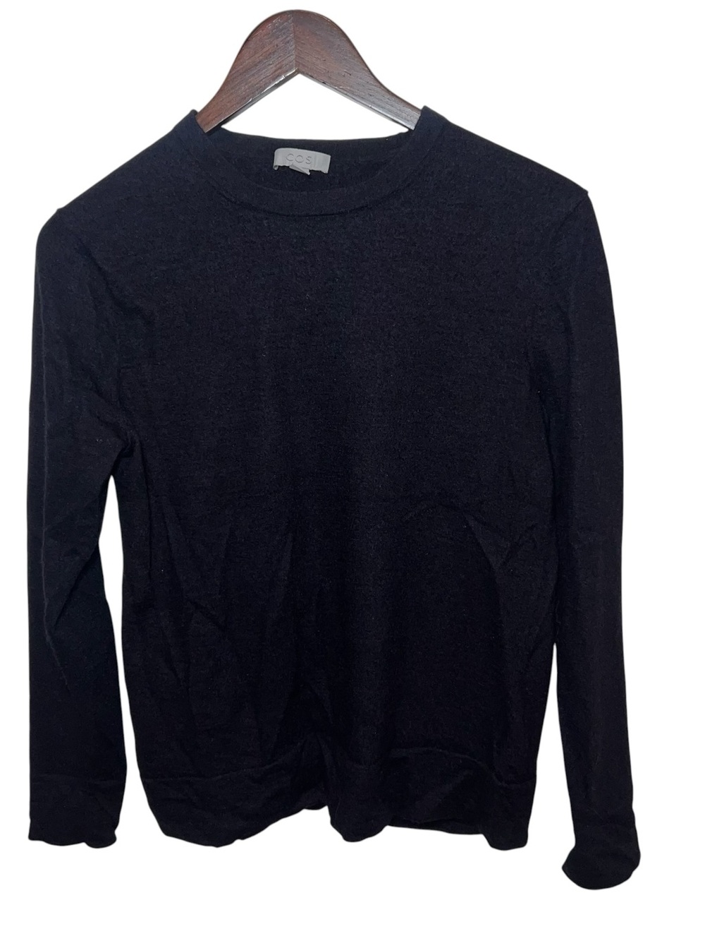 COS Women’s Crewneck Sweater Navy Blue 100% Cashmere Size Small